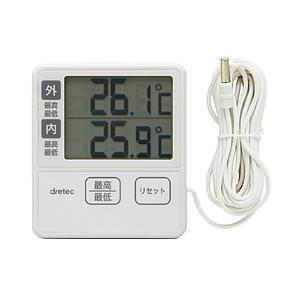 ドリテック 室内室外温度計 O285IV