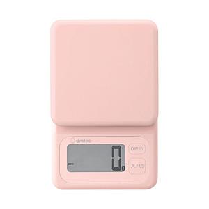 ドリテック 大画面デジタルスケール［最大表示2.0kg/表示単位1g］ ブロート ピンク KS-72...