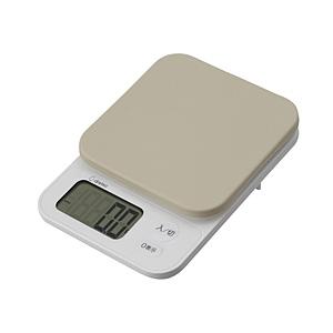 ドリテック 大画面デジタルスケール［最大表示2.0kg/表示単位0.1g］ ブランジェ ベージュ K...