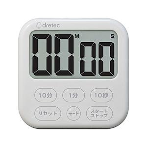 ドリテック 大画面タイマー シャボン6 ホワイト T-615WT