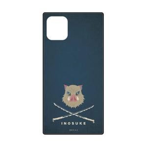 グルマンディーズ スクエアガラスケース　for iPhone11/XR 鬼滅の刃　嘴平　伊之助 KM...