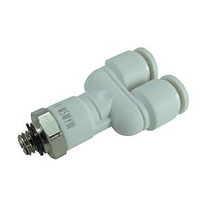 千代田通商 F4-M5MYW チヨダ ファイブメイルブランチワイ W(白)4mm・M5X0.8