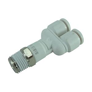 千代田通商 F4-01MYW チヨダ ファイブメイルブランチワイ W(白)4mm・R1/8