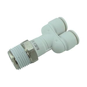 千代田通商 F8-03MYW チヨダ ファイブメイルブランチワイ W(白)8mm・R3/8