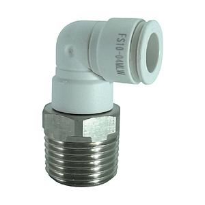 千代田通商 FS10-04MLW チヨダ ファイブSUSメイルエルボ 白 10mm・R1/2