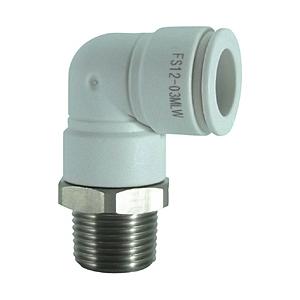 千代田通商 FS12-03MLW チヨダ ファイブSUSメイルエルボ 白 12mm・R3/8