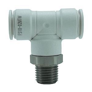 千代田通商 FS10-02MTW チヨダ ファイブSUSメイルブランチティ 白 10mm・R1/4