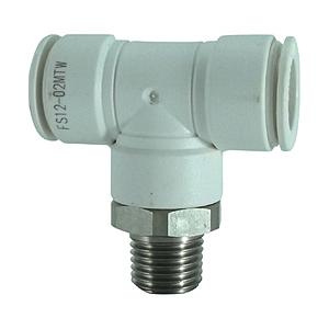 千代田通商 FS12-02MTW チヨダ ファイブSUSメイルブランチティ 白 12mm・R1/4