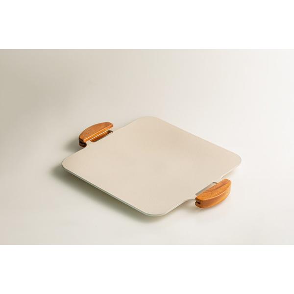 TTS Dr.HOWS グリルパン Solid ホワイト [幅約41cm×奥行約31cm/IH対応]...