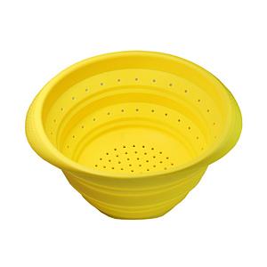 河西 シリコンおりたたみ水切りボウル イエロー ＜ABCA502＞