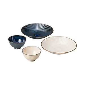 M-mode 風車 組御膳 （盛皿・飯碗 ペア 4点セット）