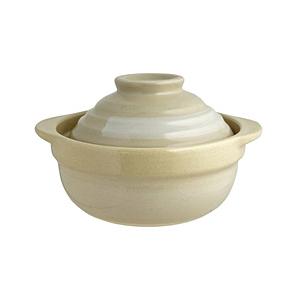 リビング 土鍋 17cm 直火専用 蓋がお茶碗にもなる土鍋