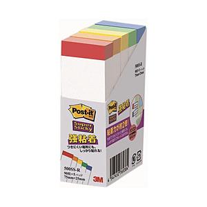 3Mジャパン 強粘着ふせん Post-it(ポスト・イット) レインボー 500SS-R