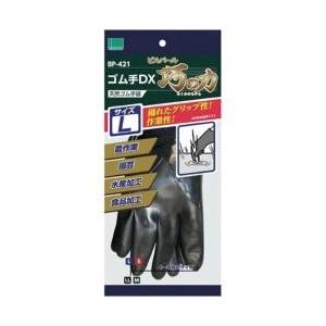 オカモト 天然ゴム手袋 巧みの力 ゴム手DX L  ブラック BP421L