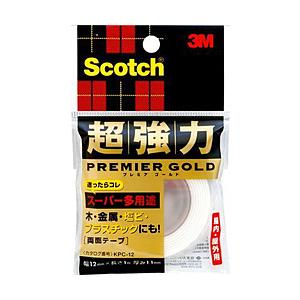3Mジャパン 超強力両面テーププレミアゴールドスーパー多用途 スコッチ  KPC-12
