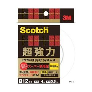 3Mジャパン 3M　超強力両面テープ　プレミアゴールド　スーパー多用途　薄手　12mmX4m SPU...
