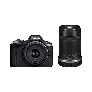 Canon(キヤノン) EOS R50・ダブルズームキット ミラーレス一眼カメラ ブラック ［ズームレンズ+ズームレンズ］ [振込不可][代引不可]