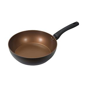 パール金属 VISIONS GOLD Coat IH対応 ディープパン28cm  ブラック CP-1750