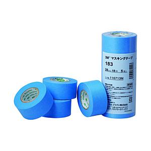 3Mジャパン マスキングテープ 5巻入（幅24mm/長さ18m）  水色 183 24