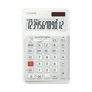 CASIO(カシオ) 人間工学電卓  ホワイト JE-12D-WE-N ［12桁］
