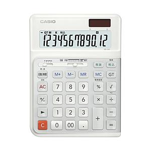 CASIO(カシオ) 人間工学電卓  ホワイト DE-12D-WE-N ［12桁］