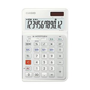 CASIO(カシオ) 人間工学電卓 ジャストタイプ・左手用 ホワイト JE-12D-L-WE-N ［...