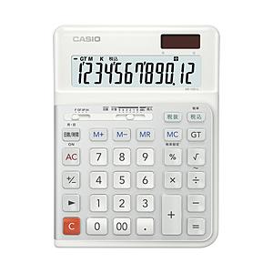 CASIO(カシオ) 人間工学電卓 デスクタイプ・左手用 ホワイト DE-12D-L-WE-N ［1...