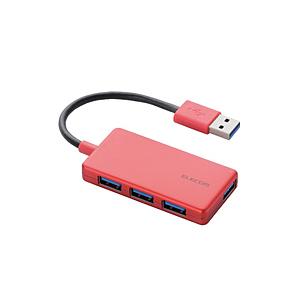 ELECOM(エレコム) U3H-A416BX USBハブ レッド [USB3.0対応 /4ポート /バスパワー]｜y-sofmap