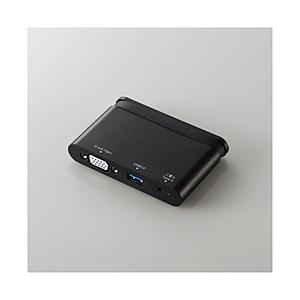 ELECOM(エレコム) 0.17m［USB-C オス→メス VGA / USB-Aｘ1 / USB-Cｘ1］　USB Type-C接続モバイルドッキングステーション Power Delivery対応 DST-C07BK｜y-sofmap