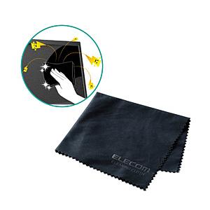 ELECOM(エレコム) クリーニングクロス/静電気抑制タイプ/ブラック KCT-009BKAS