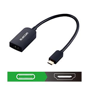 ELECOM(エレコム) 映像変換アダプタ [USB-C オス→メス HDMI] 4K対応(Chro...
