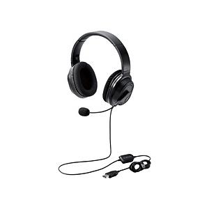 ELECOM(エレコム) ヘッドセット  ブラック HS-HP30UBK ［USB /両耳 /ヘッド...