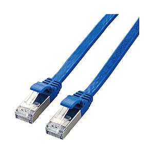 ELECOM(エレコム) LD-TWSF/BU1 LANケーブル  ブルー ［1m /カテゴリー7 ...