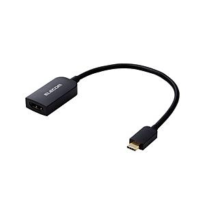 ELECOM(エレコム) 映像変換アダプタ [USB-C オス→メス HDMI] 4K対応 ブラック...