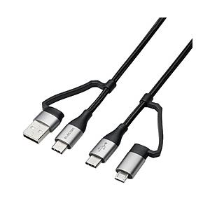 ELECOM(エレコム) 4in1 USBケーブル/USB-A+USB-C/Micro-B+USB-...