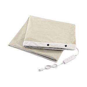 ELECOM エクリアwarm/USBブランケットウォーマー/温度調整機能/2WAY/背まわり/膝まわり/グレージュ   HCW-BL02BE