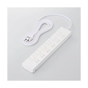 ELECOM(エレコム) 電源タップ 延長コード コンセント 3m 2P 6個口 片手で抜けるレバー...