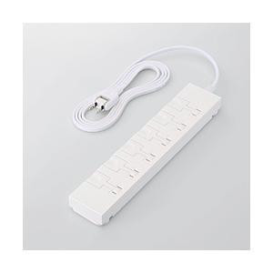 ELECOM(エレコム) 電源タップ 延長コード コンセント 2m 2P 6個口 片手で抜けるレバー...