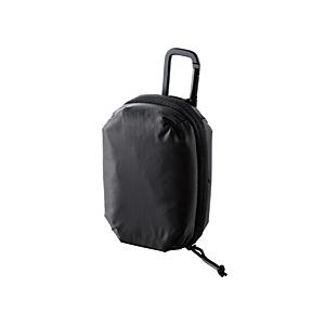 ELECOM(エレコム) フルワイヤレスイヤホン用汎用コンパクトポーチ Lサイズ カラビナ パファー...