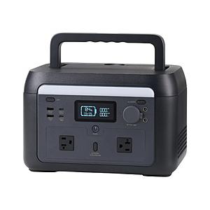 ポータブル電源 大容量 512Wh リン酸鉄 ポータブルバッテリー 【 AC×2 (定格600W/瞬...