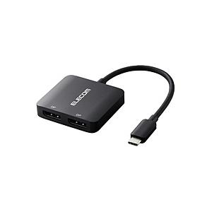 ELECOM(エレコム) 映像変換アダプタ [USB-C オス→メス DisplayPortｘ2] ...