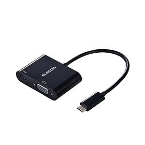 ELECOM(エレコム) 映像変換アダプタ [USB-C オス→メス VGA /USB-Cメス(給電...