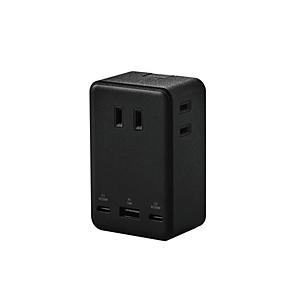 電源タップ コンセント ×3 USB Type-C ×2 USB-A ×1 ポート付き PSE適合 ...