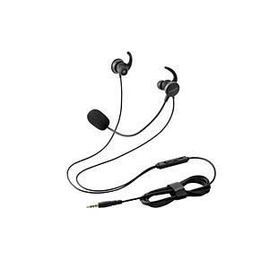 ELECOM(エレコム) ヘッドセット  ブラック HS-EP21STBK ［φ3.5mmミニプラグ...