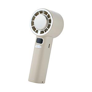 ハンディファン 携帯扇風機 冷却プレート付き ペルチェ ナトリウムイオン電池 10段階風量 数字表示...