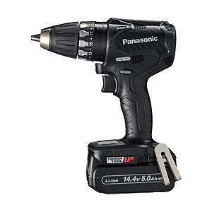 Panasonic(パナソニック) デュアル 14.4V 5.0Ah 充電式ドリルドライバー  黒 ...