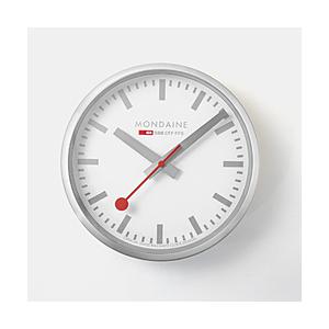 MONDAINE 掛け時計 ウォールクロック 25cm  シルバー A990.CLOCK.18SBV