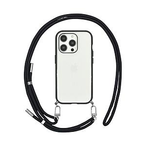 グルマンディーズ iPhone 15 Pro IIII fit Loop ケース  ブラック IFT...