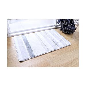 イケヒコ ふわっとストライプマット GY50×75    ［50×75］