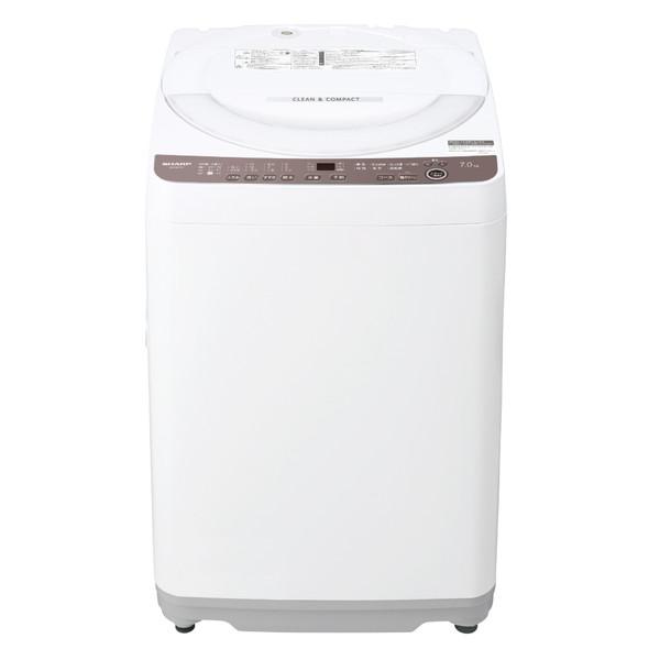SHARP(シャープ) 全自動洗濯機 ブラウン系 ES-GE7H-T ［洗濯7.0kg /簡易乾燥(...